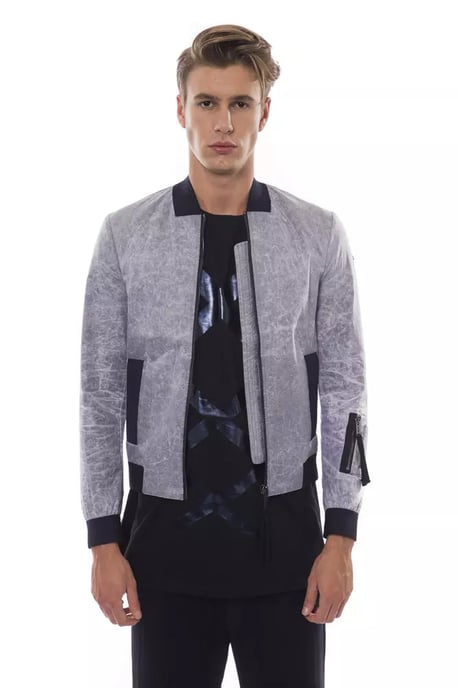 Chaqueta Bomber para Hombre de Poliéster Gris Nicolo Tonetto - Image 1