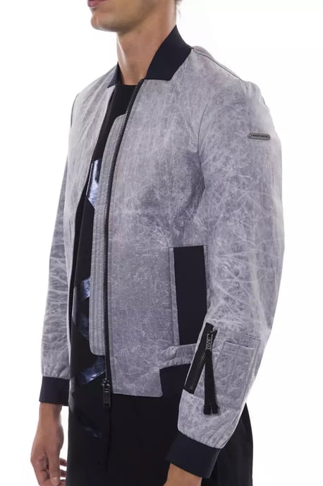 Chaqueta Bomber para Hombre de Poliéster Gris Nicolo Tonetto - Image 3