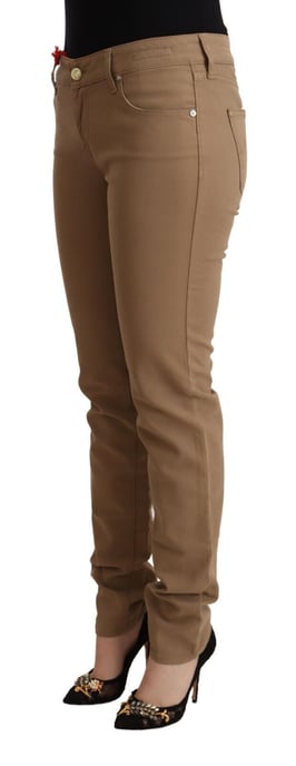 Pantalones Skinny de Algodón Marrón Stretch de Cintura Media Jacob Cohen - Image 2