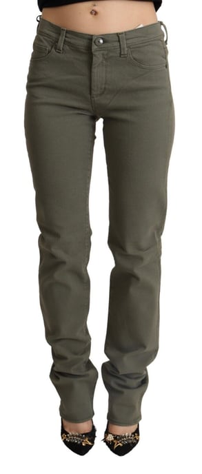 Pantalones vaqueros skinny de algodón gris de cintura baja Ermanno Scervino - Image 1