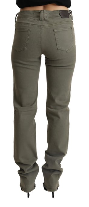 Pantalones vaqueros skinny de algodón gris de cintura baja Ermanno Scervino - Image 3