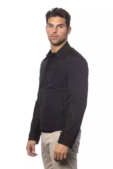 Chaqueta bomber para hombres Verri de algodón negro - Image 2