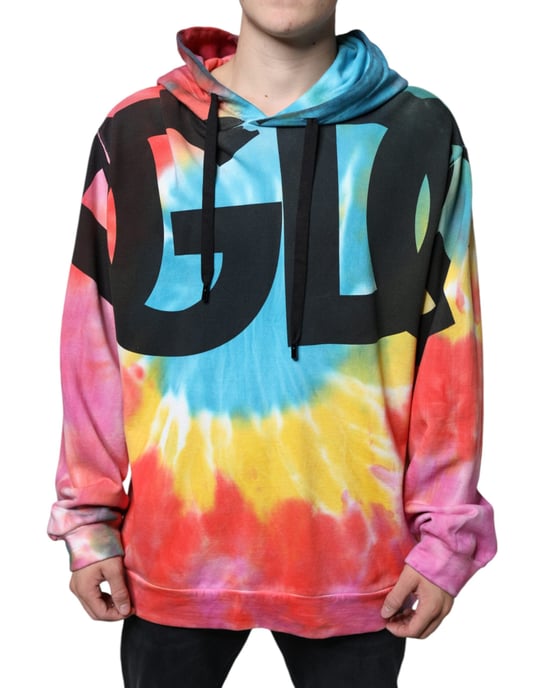Sudadera con capucha de múltiples colores con efecto tie dye de Dolce & Gabbana - Image 1
