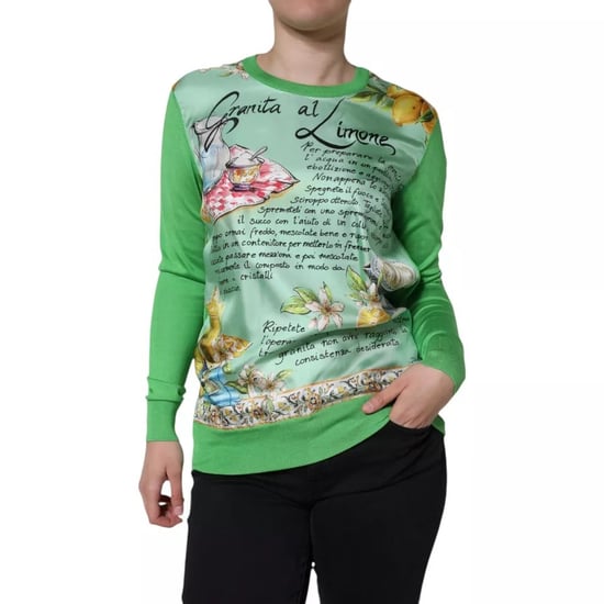 Suéter de Manga Larga Granita Al Limone de Seda Verde Dolce & Gabbana - Image 3