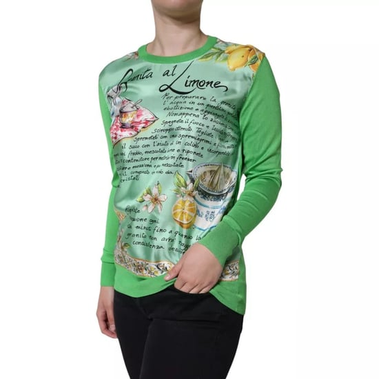 Suéter de Manga Larga Granita Al Limone de Seda Verde Dolce & Gabbana - Image 5