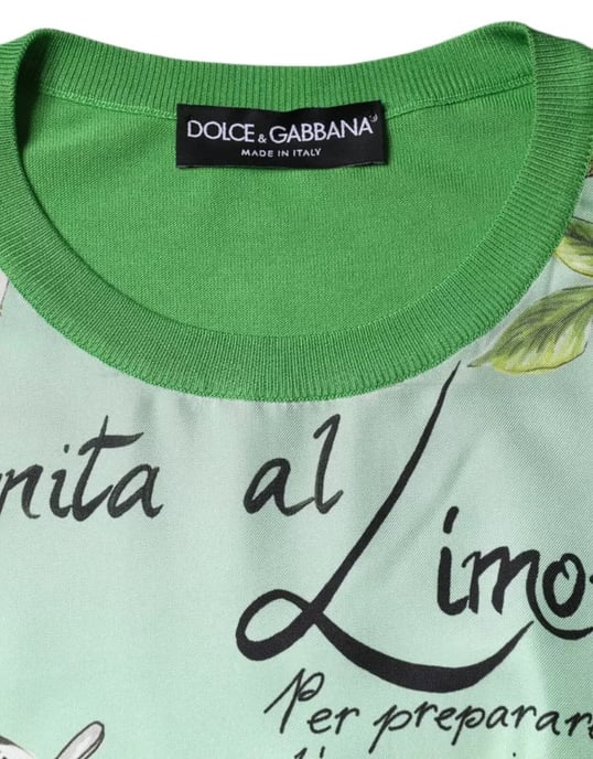 Suéter de Manga Larga Granita Al Limone de Seda Verde Dolce & Gabbana - Image 6