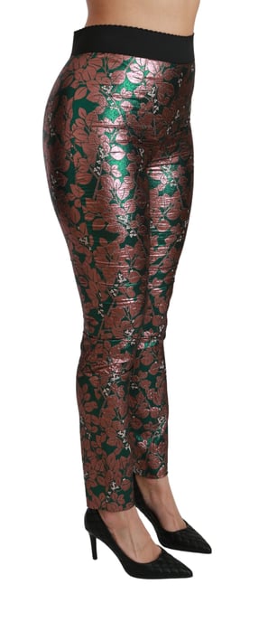 Medias de Pantalón Ajustadas Verde Bronzo con Hoja de Dolce & Gabbana - Image 3