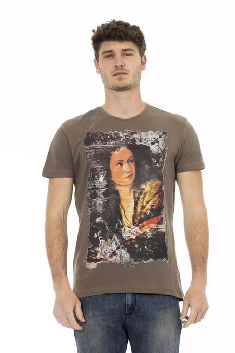 Camiseta de Algodón Marrón Trussardi Action para Hombre - Image 1