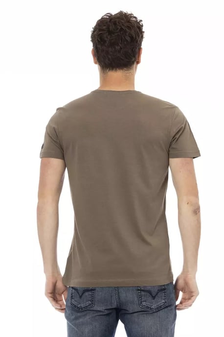 Camiseta de Algodón Marrón Trussardi Action para Hombre - Image 3