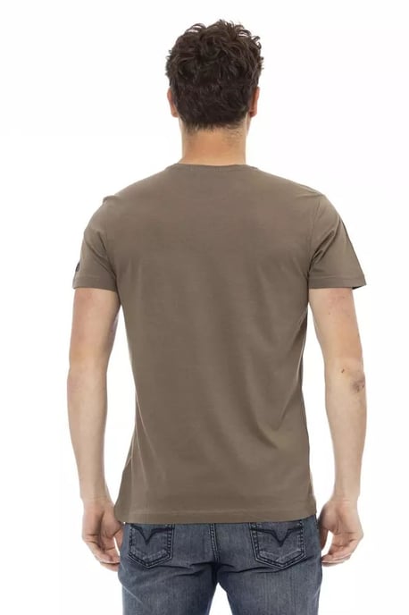 Camiseta de Algodón Marrón Trussardi Action para Hombre - Image 4