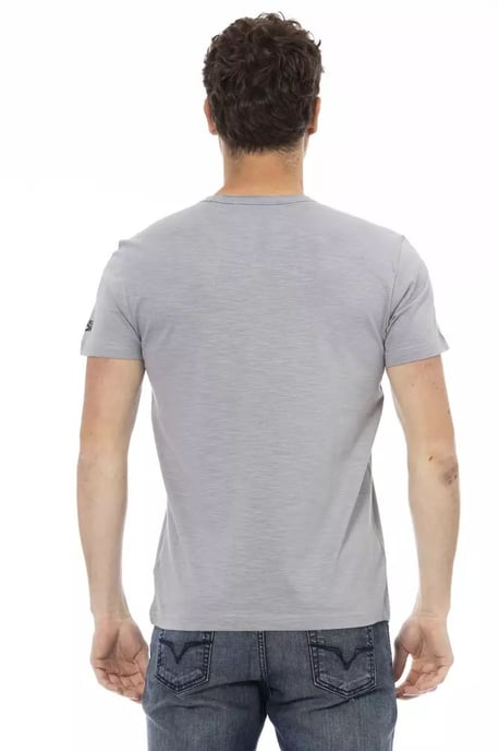 Camiseta de algodón gris para hombre Trussardi Action - Image 4