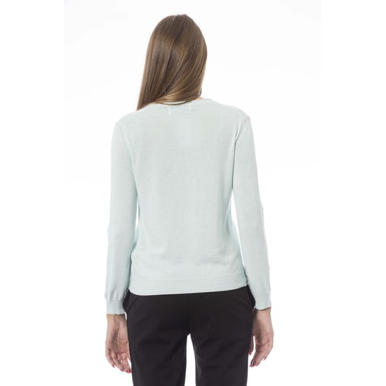 Suéter de mujer Baldinini Trend en cashmere azul claro - Image 3