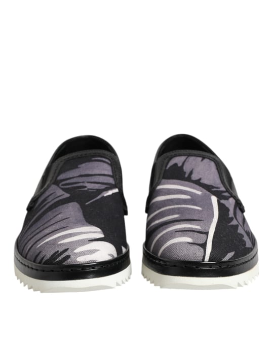 Zapatillas para Hombre Dolce & Gabbana Black Tropical Slip On - Image 2