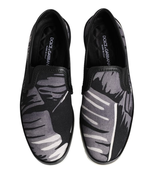 Zapatillas para Hombre Dolce & Gabbana Black Tropical Slip On - Image 3