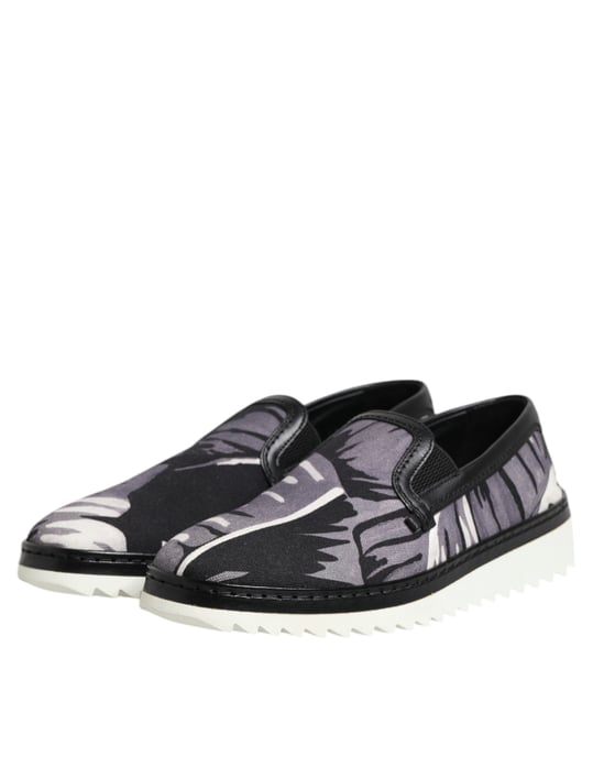 Zapatillas para Hombre Dolce & Gabbana Black Tropical Slip On - Image 4