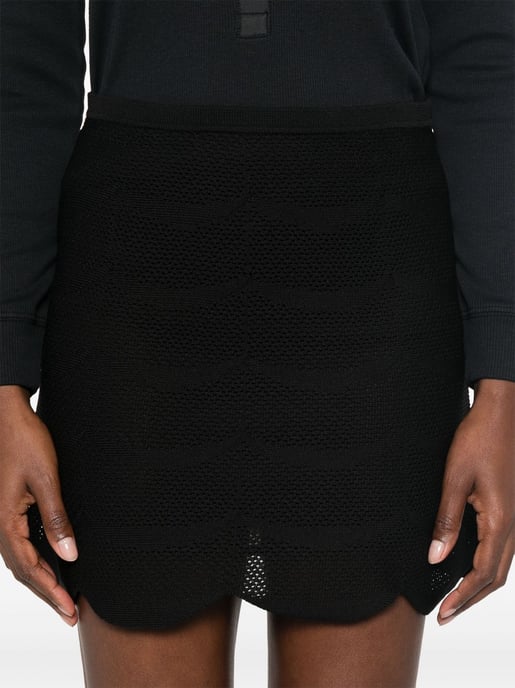 Falda de Seda de Algodón Negra - Image 1