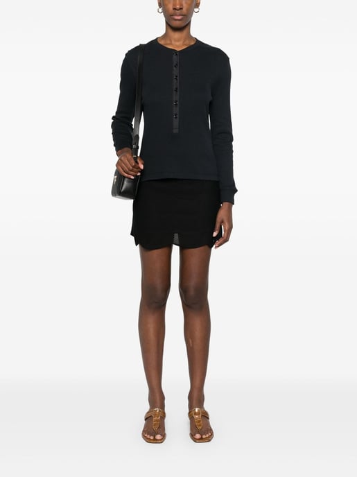 Falda de Seda de Algodón Negra - Image 2