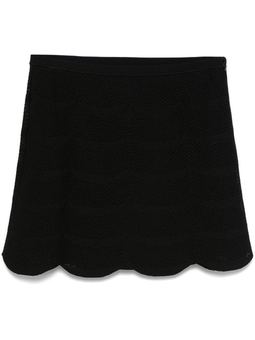 Falda de Seda de Algodón Negra - Image 3