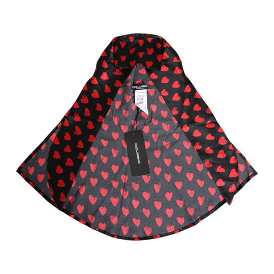 Bufanda de seda con estampado de corazones - Image 2