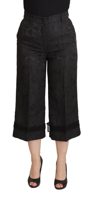 Culottes Florales Dolce Gabbana con Encaje Negro - Image 1