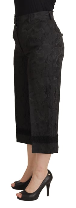 Culottes Florales Dolce Gabbana con Encaje Negro - Image 2