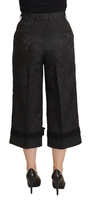 Culottes Florales Dolce Gabbana con Encaje Negro - Image 3