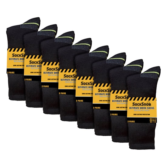 24 Pares de Calcetines de Trabajo para Hombre Antideslizantes | Calcetines de Bota Transpirables y Duraderos con Agarre - Image 2
