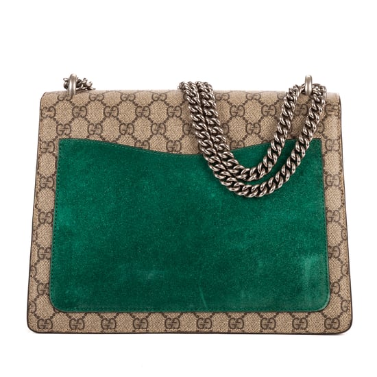 Gucci Dionysus Modern Sequin & Floral Embroidery Medium en Beige/Verde Lienzo recubierto - Image 5