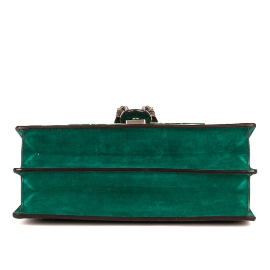 Gucci Dionysus Modern Sequin & Floral Embroidery Medium en Beige/Verde Lienzo recubierto - Image 6