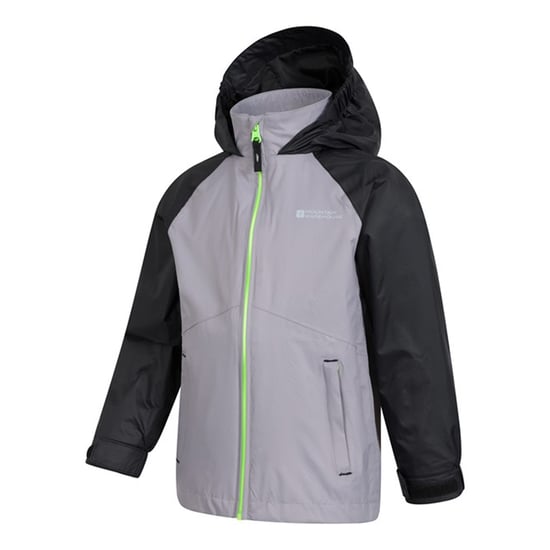 Mountain Warehouse Childrens/Kids Torrent II Waterproof Jacket (Light Grey) - Image 3