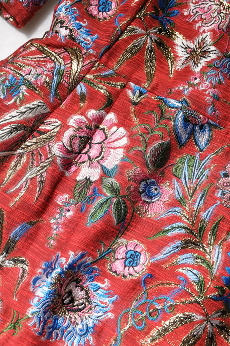 Vestido Mini Aline de Brocado Floral - Image 4