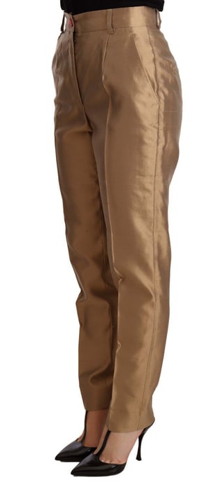 Pantalones de Seda Dorados Dolce Gabbana - Image 2