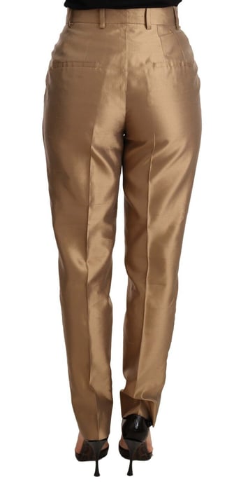 Pantalones de Seda Dorados Dolce Gabbana - Image 3