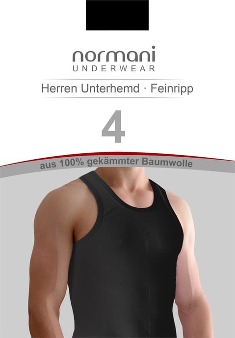 normani 4 piezas chaleco de los hombres de costilla fina negro - Image 5
