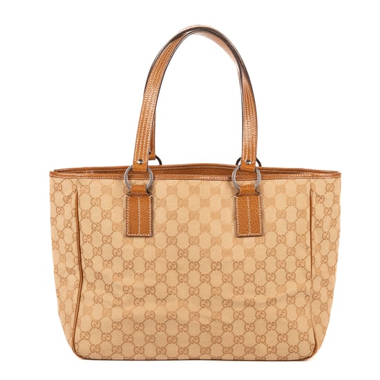 Gucci Shoulder Tote  en Tan/Beige Lienzo - Image 5