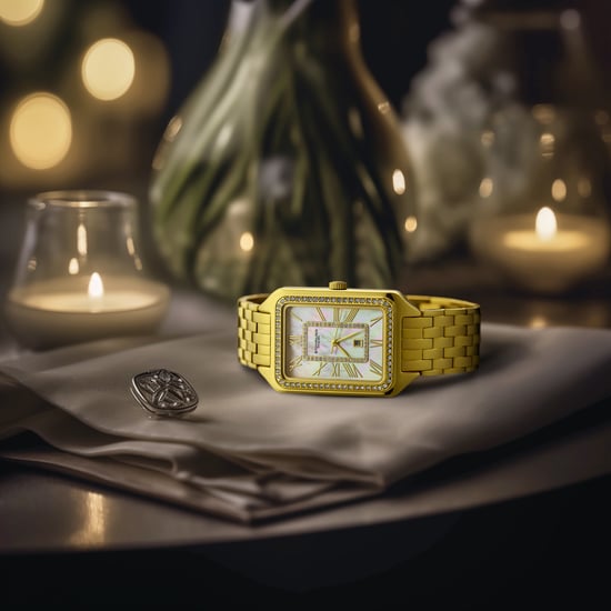 Reloj de cuarzo Stührling Lustra 4061 rectangular de moda con cristales de 32 mm - Image 3
