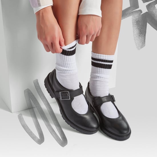 Loxham Walk Youth Black Leather Zapatos - Image 2