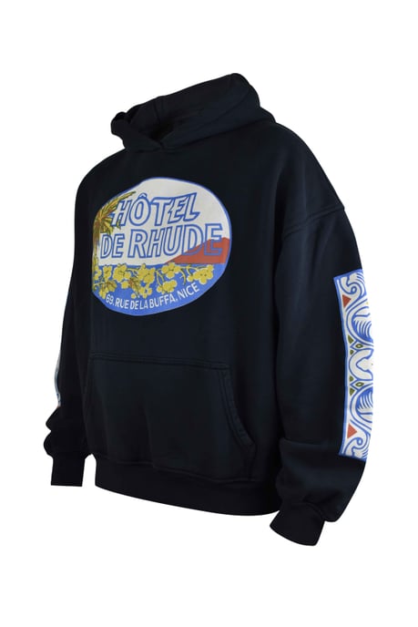 RHUDE Sudaderas con capucha Negro - Image 3
