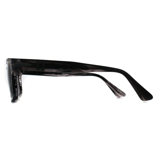 Persol PO3272S 1238B1 a rayas negro y gris gafas de sol gris oscuro - Image 4