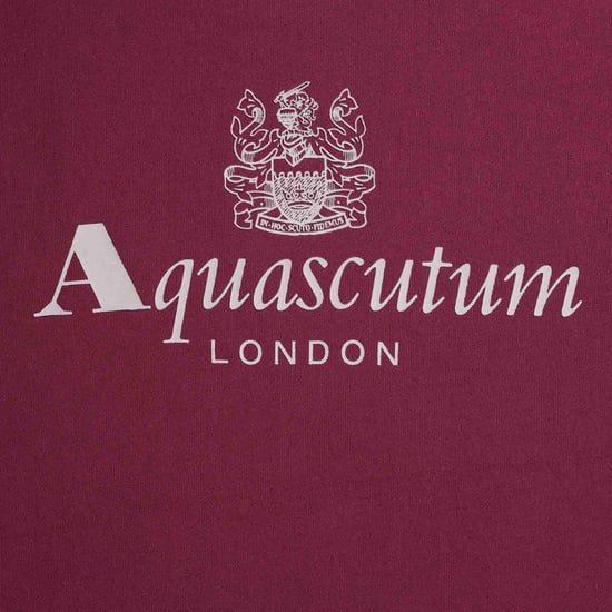 Sudadera Aquascutum Active Con Cuello Redondo Y Logo Grande En Rojo Cordobés - Image 3