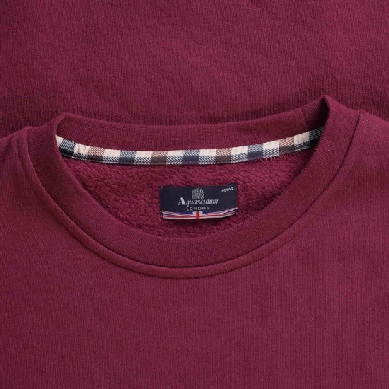 Sudadera Aquascutum Active Con Cuello Redondo Y Logo Grande En Rojo Cordobés - Image 4