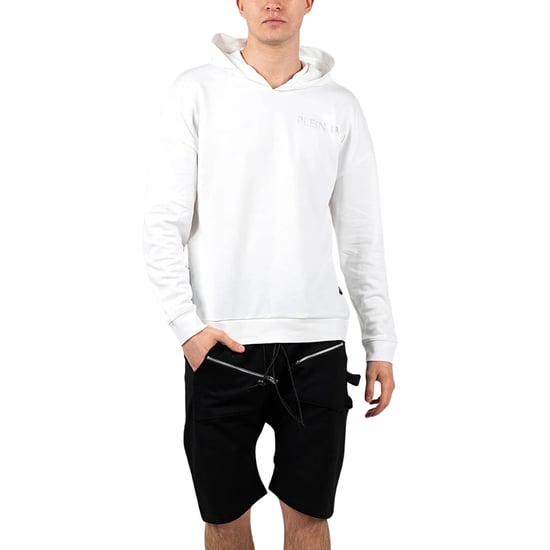 Sudadera Con Capucha Blanca Philipp Plein Sport Con Logotipo En Bloque En El Pecho - Image 1