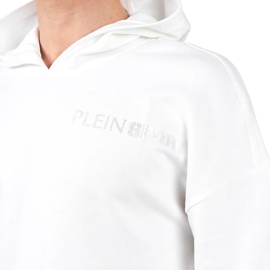 Sudadera Con Capucha Blanca Philipp Plein Sport Con Logotipo En Bloque En El Pecho - Image 3