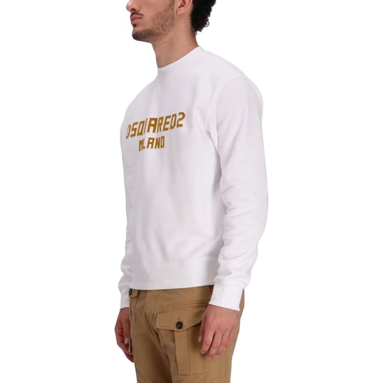 Sudadera Blanca De Corte Moderno Con El Logotipo De Milano De Dsquared2 - Image 3
