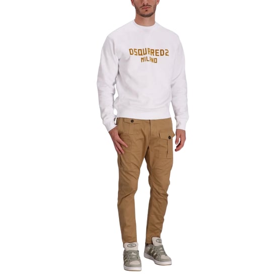 Sudadera Blanca De Corte Moderno Con El Logotipo De Milano De Dsquared2 - Image 5