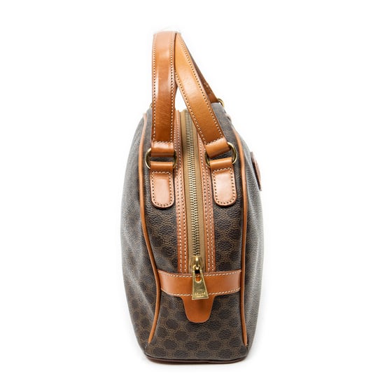 Celine Dome Top Handle  en Brown Lienzo recubierto - Image 4