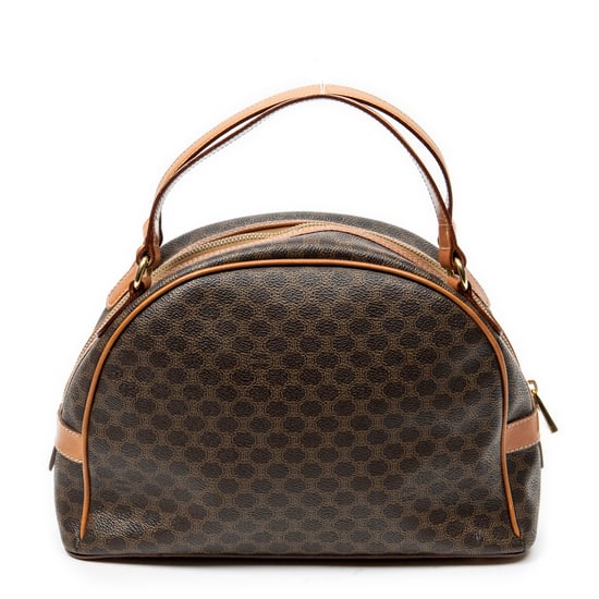 Celine Dome Top Handle  en Brown Lienzo recubierto - Image 5