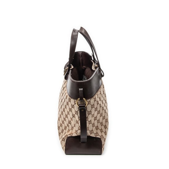 Gucci Horizontal Belt Tote en Beige Lienzo - Image 3