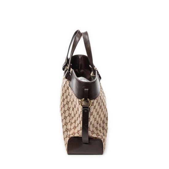 Gucci Horizontal Belt Tote en Beige Lienzo - Image 4