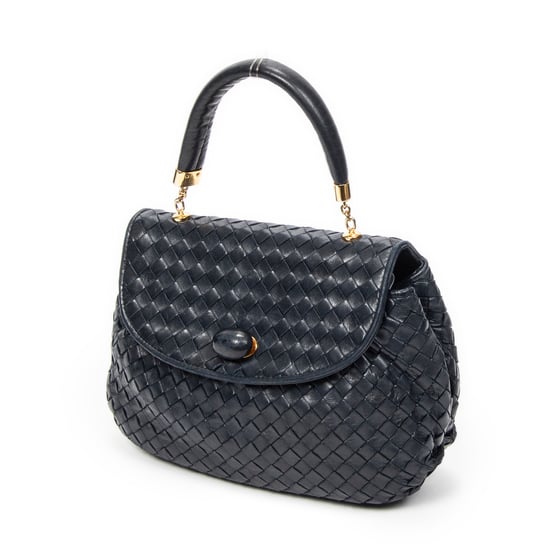 Bottega Veneta Vintage Top Handle Tote  en Marina Cuero de ternero - Image 2